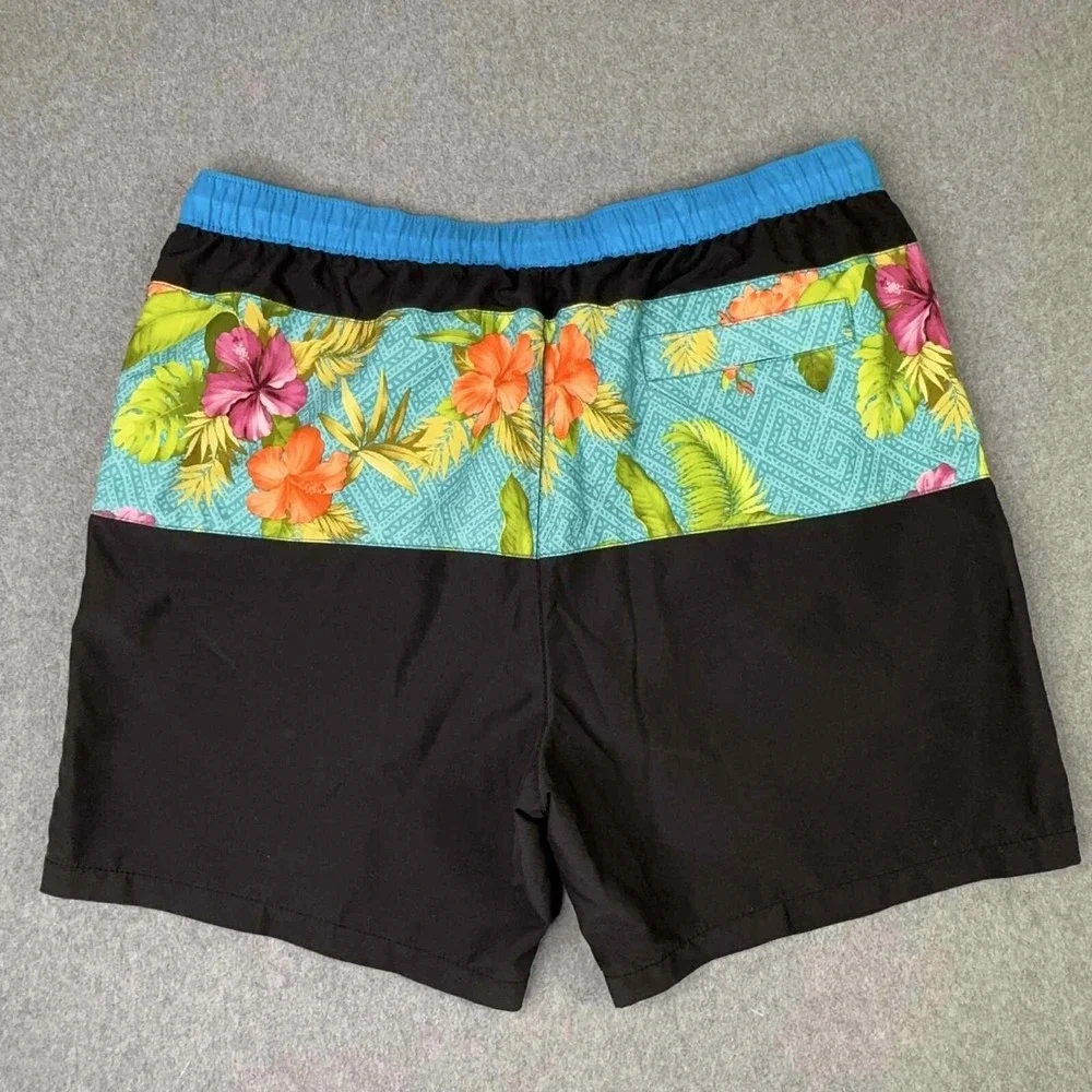 NEW Tommy Bahama Men's XL Naples Trikala‎ Stripe Swim Trunk Black Relax Coastal